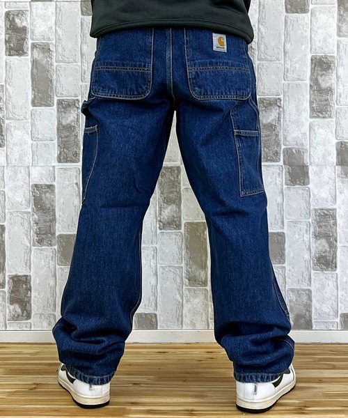 Carhartt WIP(カーハートダブリューアイピー)の「WIP ワイドシルエット ストーンウォッシュ ダブルニーパンツ Double Knee Pant stone washed(デニムパンツ・メンズ・ブルー系7/ブラック系3・32/30/36/34)」の9枚目の写真