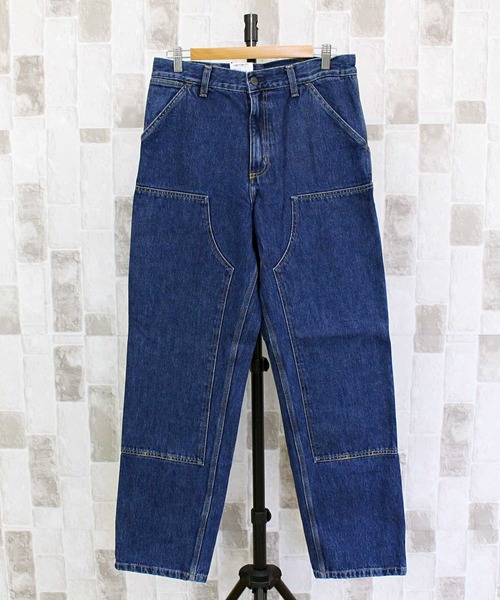 Carhartt WIP(カーハートダブリューアイピー)の「WIP ワイドシルエット ストーンウォッシュ ダブルニーパンツ Double Knee Pant stone washed(デニムパンツ・メンズ・ブルー系7/ブラック系3・32/30/36/34)」の10枚目の写真