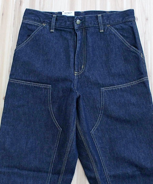 Carhartt WIP(カーハートダブリューアイピー)の「WIP ワイドシルエット ストーンウォッシュ ダブルニーパンツ Double Knee Pant stone washed(デニムパンツ・メンズ・ブルー系7/ブラック系3・32/30/36/34)」の12枚目の写真