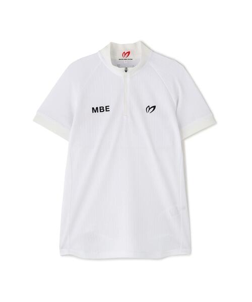 MASTER BUNNY EDITION（マスターバニーエディション）の「【MASTER BUNNY EDITION】フルダルPeタックJQストライプハーフジップカットソー（Tシャツ/カットソー・レディース・ベージュ/ホワイト/ブラック・MEDIUM/SMALL/LARGE）」の5枚目の写真