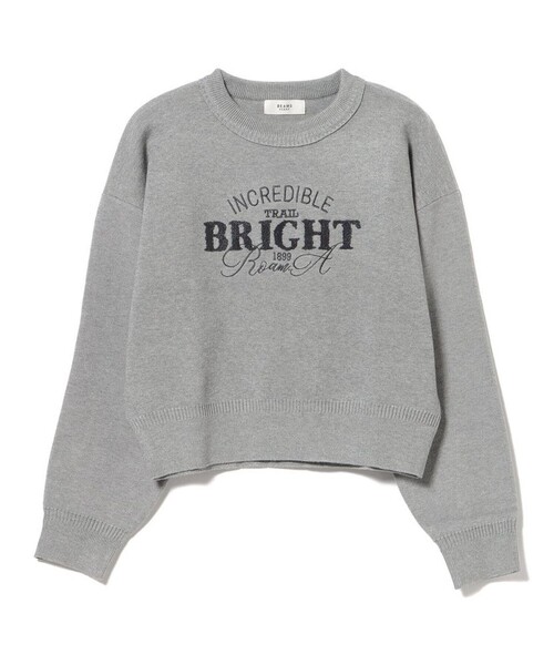 BEAMS HEART(ビームスハート)の「刺繍 ニット プルオーバー(ニット/セーター・レディース・レッド/ホワイト系その他5/ライトグレー・FREE)」の3枚目の写真
