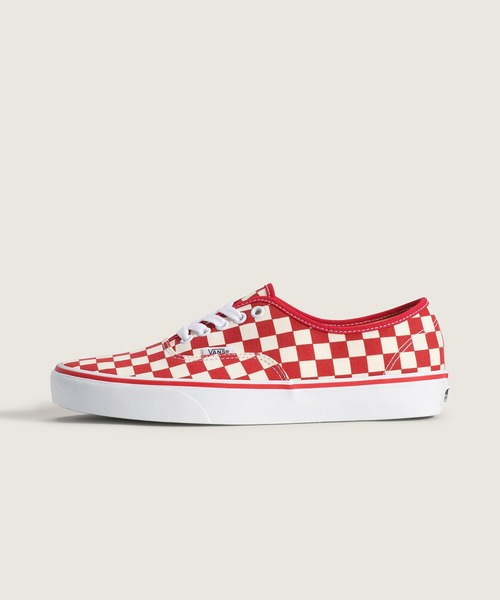 VANS(バンズ)の「オーセンティック / Authentic PRIMARY CHECK RACING VN000EGAR301(スニーカー・メンズ・レッド・8/10/9/8.5/9.5/10.5/11.5)」の1枚目の写真