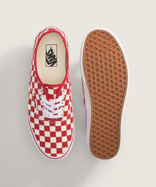 VANS(バンズ)の「オーセンティック / Authentic PRIMARY CHECK RACING VN000EGAR301(スニーカー・メンズ・レッド・8/10/9/8.5/9.5/10.5/11.5)」の3枚目の写真