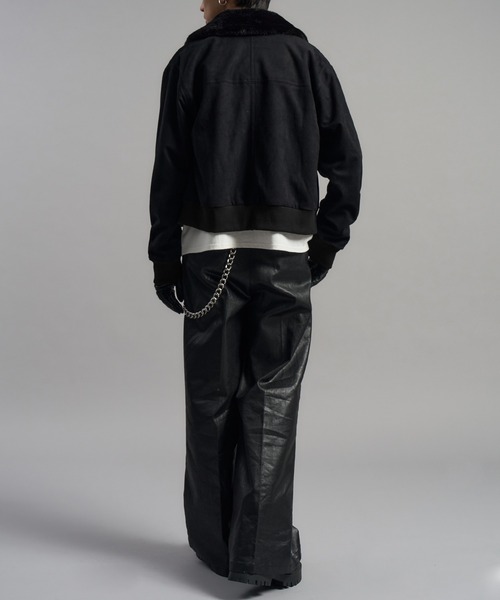 LANDNESS(ランドネス)の「【LANDNESS/ランドネス】2WAY Faux Suede Fur Collar Jacket/2WAYフェイクスウェードファーカラージャケット(ブルゾン・メンズ・ブラック/ブラウン・M/L)」の17枚目の写真