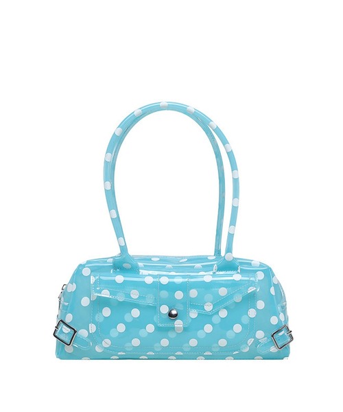 LA VORAGINE(ラ ヴォラジネ)の「ドット水玉柄 ジェリーバッグ ハンドバッグ/Jelly Bag(ハンドバッグ・レディース・White/Purple/ブルー/Black/PINK・FREE)」の19枚目の写真