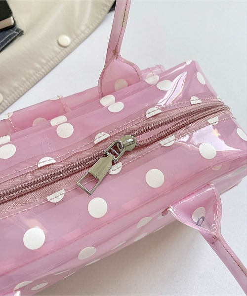 LA VORAGINE(ラ ヴォラジネ)の「ドット水玉柄 ジェリーバッグ ハンドバッグ/Jelly Bag(ハンドバッグ・レディース・White/Purple/ブルー/Black/PINK・FREE)」の13枚目の写真