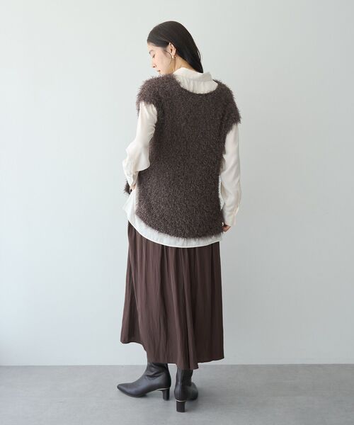 YECCA VECCA(イェッカヴェッカ)の「サテンギャザーパンツ(その他パンツ・レディース・ネイビー/ブラウン・FREE)」の12枚目の写真