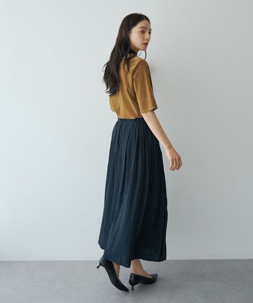 YECCA VECCA(イェッカヴェッカ)の「サテンギャザーパンツ(その他パンツ・レディース・ネイビー/ブラウン・FREE)」の19枚目の写真