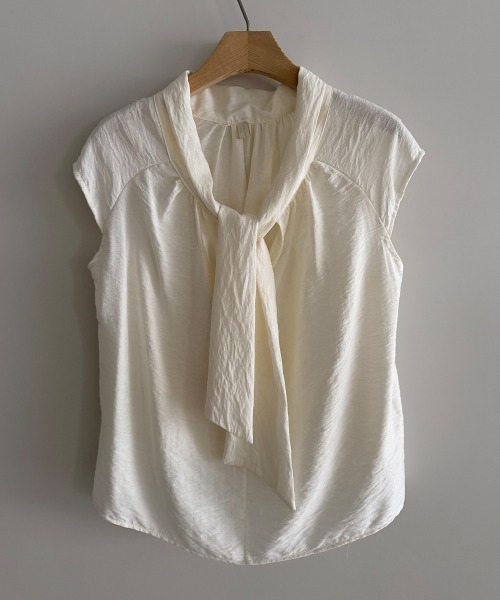 LOENNE（ロエヌ）の「Drape Neck Blouse / ドレープネックブラウス（Tシャツ/カットソー・レディース・グレー/アイボリー/ブラック・FREE）」の11枚目の写真
