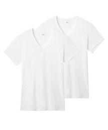 YG（ワイジー）の「YG/ワイジー VネックTシャツ 綿100％ フライス 2枚組（インナーウェア/肌着）」
