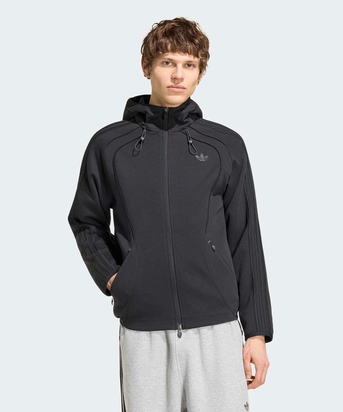 adidas(アディダス)の「スペーサー チームガイスト 26 カットライン フルジップ パーカー / アディダスオリジナルス adidas Originals(パーカー・メンズ・ブラック・LARGE/X-LARGE/3XL/XX-LARGE/X-SMALL/SMALL/MEDIUM)」の7枚目の写真