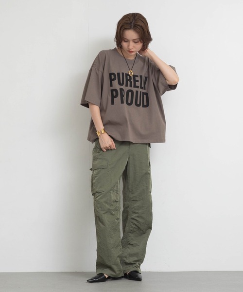 Re Fiina(フィーナ)の「PURELYモックTシャツ(Tシャツ/カットソー・レディース・ホワイト/ブラウン/サックスブルー・FREE)」の12枚目の写真