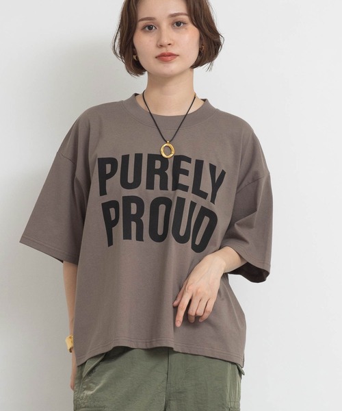 Re Fiina(フィーナ)の「PURELYモックTシャツ(Tシャツ/カットソー・レディース・ホワイト/ブラウン/サックスブルー・FREE)」の14枚目の写真