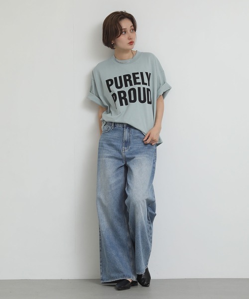 Re Fiina(フィーナ)の「PURELYモックTシャツ(Tシャツ/カットソー・レディース・ホワイト/ブラウン/サックスブルー・FREE)」の17枚目の写真