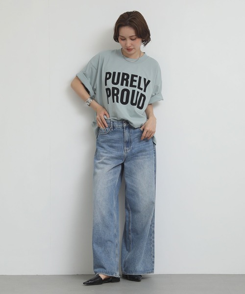 Re Fiina(フィーナ)の「PURELYモックTシャツ(Tシャツ/カットソー・レディース・ホワイト/ブラウン/サックスブルー・FREE)」の18枚目の写真
