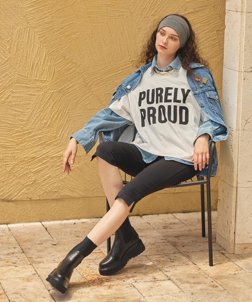 Re Fiina(フィーナ)の「PURELYモックTシャツ(Tシャツ/カットソー・レディース・ホワイト/ブラウン/サックスブルー・FREE)」の11枚目の写真