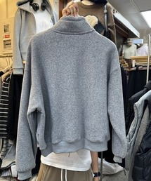 ハーフジップ スタンドカラースウェットプルオーバー