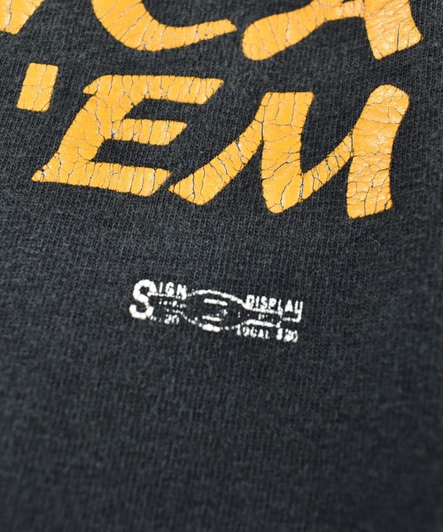 JERZEES(ジャージーズ)の「【USED】90’s JERZEES “GOD BLESS UNION PEOPLE” アニマル Tシャツ USA製(Tシャツ/カットソー・メンズ・ブラック・LARGE)」の4枚目の写真