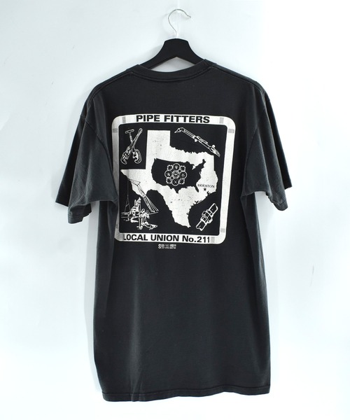 JERZEES(ジャージーズ)の「【USED】90’s JERZEES “GOD BLESS UNION PEOPLE” アニマル Tシャツ USA製(Tシャツ/カットソー・メンズ・ブラック・LARGE)」の7枚目の写真
