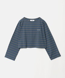 ＜NICE WEATHER＞マルチボーダー ショートロングスリーブ Tシャツ