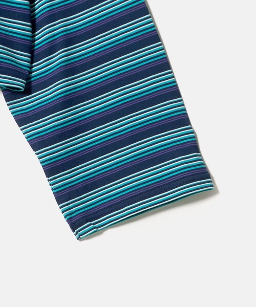 NICE WEATHER(ナイスウェザー)の「<NICE WEATHER>マルチボーダー ショートロングスリーブ Tシャツ(Tシャツ/カットソー・レディース・ダークグレー/ネイビー・FREE)」の15枚目の写真