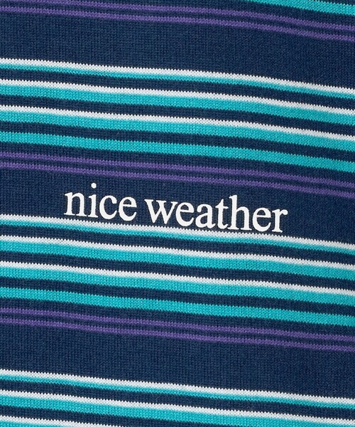 NICE WEATHER(ナイスウェザー)の「<NICE WEATHER>マルチボーダー ショートロングスリーブ Tシャツ(Tシャツ/カットソー・レディース・ダークグレー/ネイビー・FREE)」の16枚目の写真