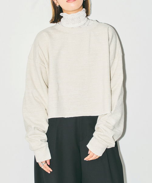 CITYSHOP(シティーショップ)の「SHORT WIDE スウェット(スウェット・レディース・チャコールグレー/ホワイト/ブラウン系その他・FREE)」の17枚目の写真