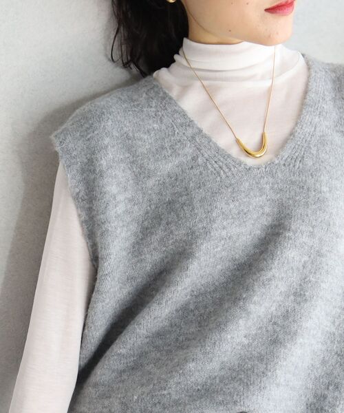 le.coeur blanc(ルクールブラン)の「シアーフライスタートル(Tシャツ/カットソー・レディース・ラベンダー/グレー/ブラック/オフホワイト・38)」の2枚目の写真