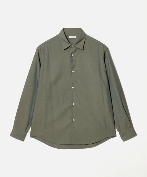 BEAUTY&YOUTH UNITED ARROWS(ビューティーアンドユースユナイテッドアローズ)の「尾州 ウーステッド レギュラー シャツ GRANDE TAPERD型 ウォッシャブル MADE IN JAPAN(シャツ/ブラウス・メンズ・オリーブ/ダークグレー・M/L/XL/S)」の2枚目の写真
