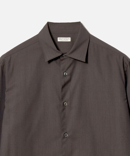 BEAUTY&YOUTH UNITED ARROWS(ビューティーアンドユースユナイテッドアローズ)の「尾州 ウーステッド レギュラー シャツ GRANDE TAPERD型 ウォッシャブル MADE IN JAPAN(シャツ/ブラウス・メンズ・オリーブ/ダークグレー・M/L/XL/S)」の4枚目の写真