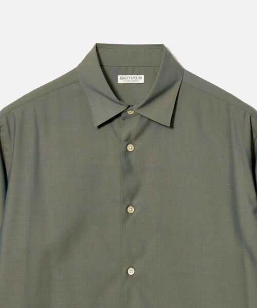 BEAUTY&YOUTH UNITED ARROWS(ビューティーアンドユースユナイテッドアローズ)の「尾州 ウーステッド レギュラー シャツ GRANDE TAPERD型 ウォッシャブル MADE IN JAPAN(シャツ/ブラウス・メンズ・オリーブ/ダークグレー・M/L/XL/S)」の9枚目の写真