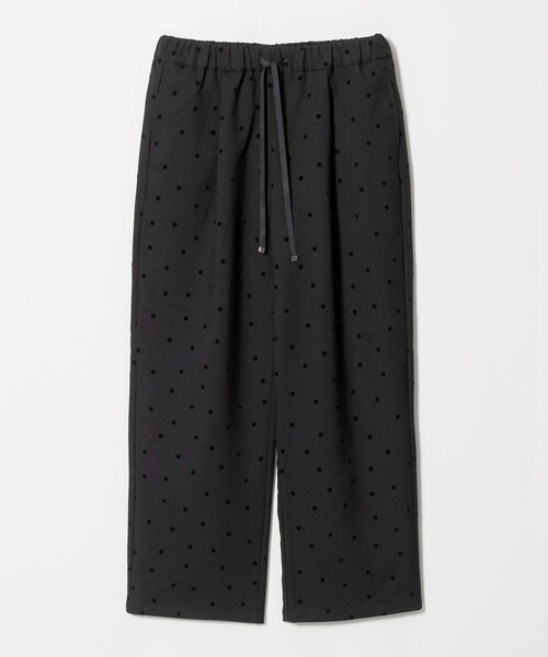 A DAY IN THE LIFE UNITED ARROWS(アデイインザライフユナイテッドアローズ)の「フロッキードット イージー ワイドパンツ<A DAY IN THE LIFE>(その他パンツ・レディース・ブラック/ネイビー・S/M)」の2枚目の写真
