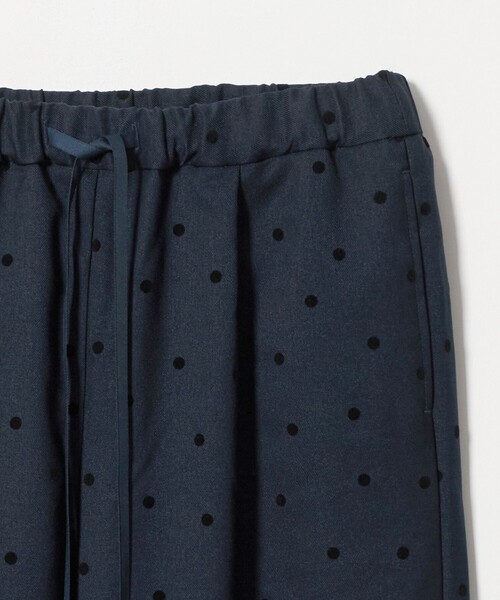 A DAY IN THE LIFE UNITED ARROWS(アデイインザライフユナイテッドアローズ)の「フロッキードット イージー ワイドパンツ<A DAY IN THE LIFE>(その他パンツ・レディース・ブラック/ネイビー・S/M)」の4枚目の写真