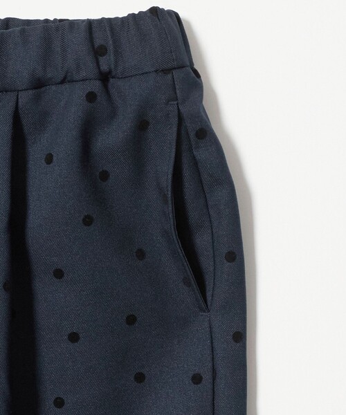 A DAY IN THE LIFE UNITED ARROWS(アデイインザライフユナイテッドアローズ)の「フロッキードット イージー ワイドパンツ<A DAY IN THE LIFE>(その他パンツ・レディース・ブラック/ネイビー・S/M)」の5枚目の写真