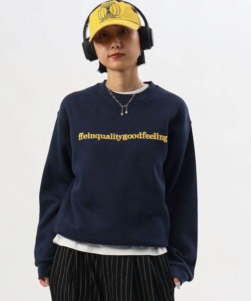FFEIN（フェイン）の「【FFEIN(フェイン)】ヘビーウエイトセンター3D刺繍ロゴスウェット / スウェット クルーネック ロゴ刺繍 裏起毛 ユニセックス（スウェット・メンズ・アッシュグレー/ブラック/グレー/バーガンディー/ブラウン/ネイビー・SMALL/LARGE/MEDIUM）」の13枚目の写真