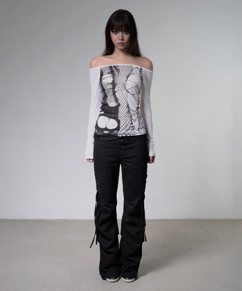 FANCY CLUB(ファンシークラブ)の「ウェブスタッズオフショルダー (WHITE) F26ZB525(Tシャツ/カットソー・レディース・その他・FREE)」の3枚目の写真