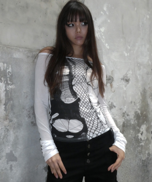FANCY CLUB(ファンシークラブ)の「ウェブスタッズオフショルダー (WHITE) F26ZB525(Tシャツ/カットソー・レディース・その他・FREE)」の5枚目の写真