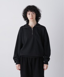 Ｙ /  [UNISEX] ORGANIC COTTON BLEND HEAVY WEIGHT FLEECE HALF ZIP