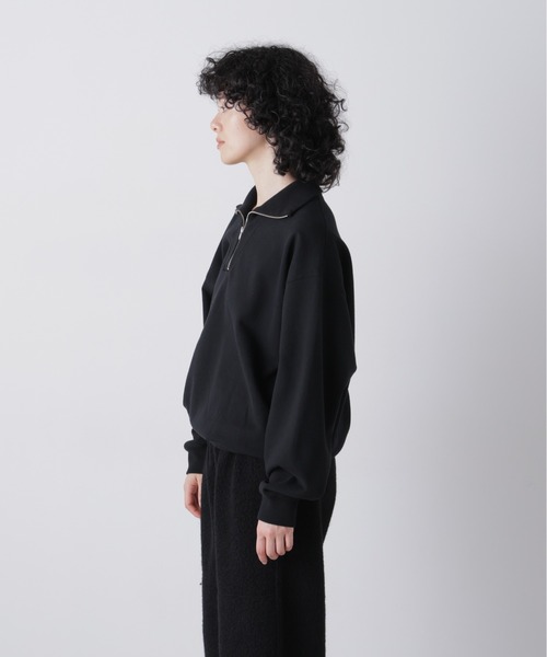 Y（ワイ）の「Ｙ /  [UNISEX] ORGANIC COTTON BLEND HEAVY WEIGHT FLEECE HALF ZIP（Tシャツ/カットソー・メンズ・ブラック・LARGE）」の2枚目の写真
