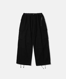 [AW26] ワイドミリタリーポケットパンツ / ウォッシュドブラック