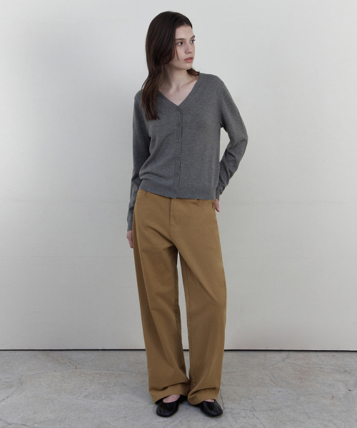 WEDNESDAYOASISFORWOMEN(ウェンズデー オアシス フォー ウーマン)の「NUK ウール Vネック カーディガン_GRAY(WCB6KN102)(カーディガン/ボレロ・レディース・ライトグレー・FREE)」の2枚目の写真