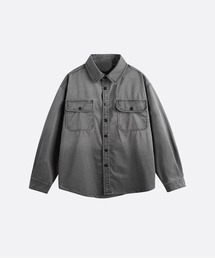 Washed Gradient Shirt Jacket