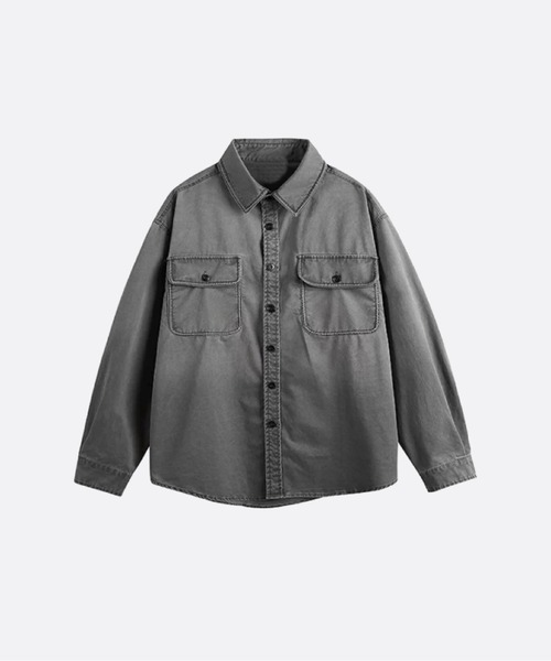 U:UME(ユーム)の「Washed Gradient Shirt Jacket(その他アウター・メンズ・グレー/イエロー・LARGE/MEDIUM/X-LARGE/XX-LARGE)」の2枚目の写真
