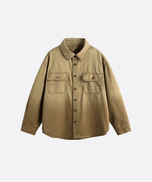 U:UME(ユーム)の「Washed Gradient Shirt Jacket(その他アウター・メンズ・グレー/イエロー・LARGE/MEDIUM/X-LARGE/XX-LARGE)」の1枚目の写真