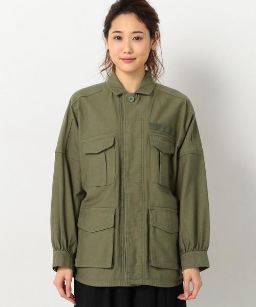 Another Edition（アナザーエディション）の「ミリタリーブルゾン/AEBC MILITARY BLSN◆（ミリタリージャケット・レディース・ブラック/オリーブ/ケリー・FREE）」の6枚目の写真