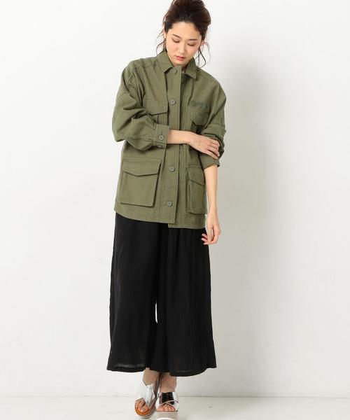 Another Edition（アナザーエディション）の「ミリタリーブルゾン/AEBC MILITARY BLSN◆（ミリタリージャケット・レディース・ブラック/オリーブ/ケリー・FREE）」の7枚目の写真