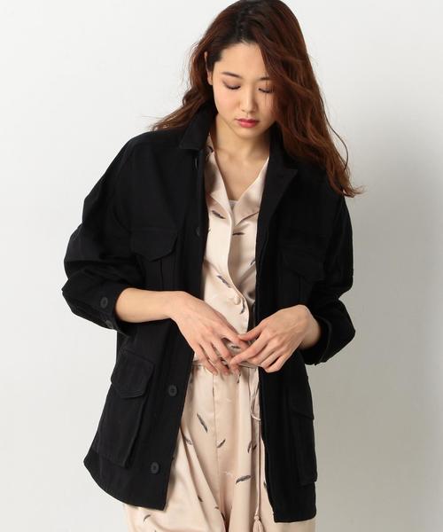 Another Edition（アナザーエディション）の「ミリタリーブルゾン/AEBC MILITARY BLSN◆（ミリタリージャケット・レディース・ブラック/オリーブ/ケリー・FREE）」の14枚目の写真