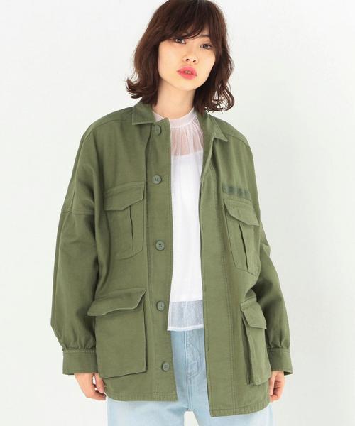 Another Edition（アナザーエディション）の「ミリタリーブルゾン/AEBC MILITARY BLSN◆（ミリタリージャケット・レディース・ブラック/オリーブ/ケリー・FREE）」の12枚目の写真