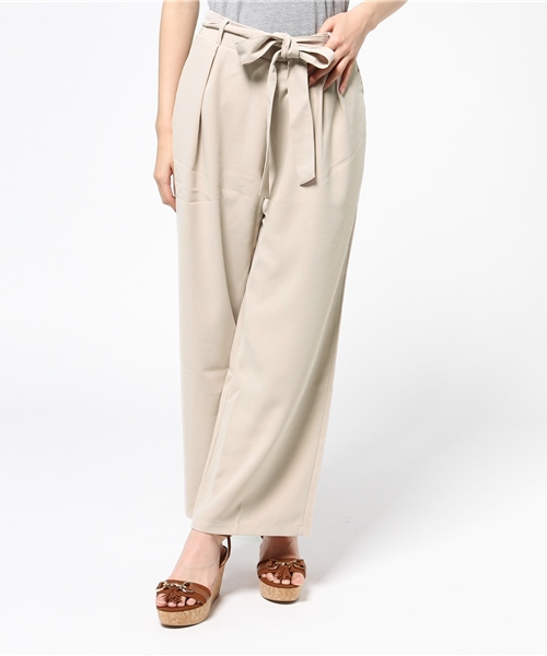 archives（アルシーヴ）の「ダブルクロスリボンワイドパンツ（その他パンツ・レディース・ブラック/ベージュ/オレンジ/グレー・MEDIUM）」の3枚目の写真