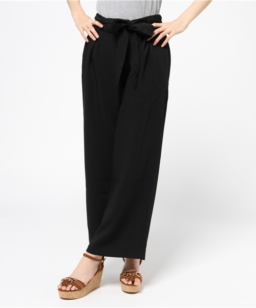 archives（アルシーヴ）の「ダブルクロスリボンワイドパンツ（その他パンツ・レディース・ブラック/ベージュ/オレンジ/グレー・MEDIUM）」の2枚目の写真